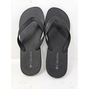 NWOB Columbia Women Black Flip Flop Sandals Size 9 Thong Beach Pool Casual
